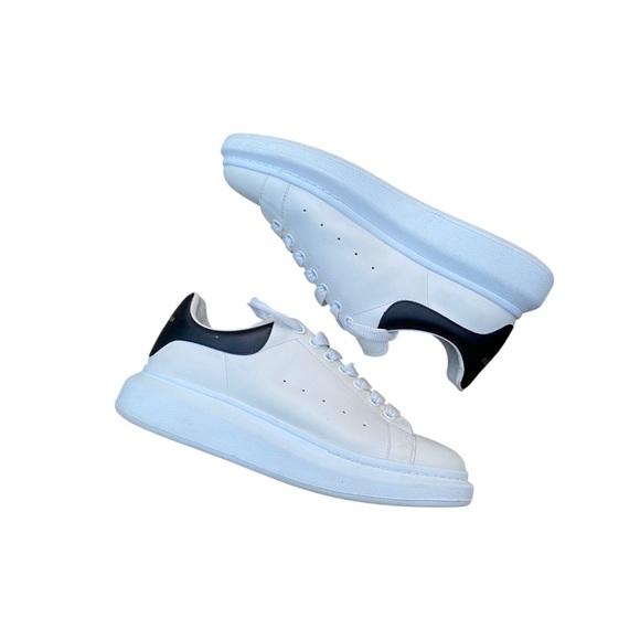 Alexander McQueen White and Black Sneakers with Modern Design - Picture 1 of 9